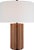 Modern Kelly Wearstler by Visual Comfort Signature Vellig Medium Table Lamp in Terracotta Stained Concrete with Linen Shade For Sale - Image 3 of 3