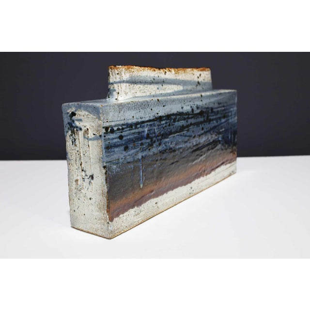 Monumental Ceramic Rectangular Vase by Albert Green (1914 - 1994) For Sale - Image 10 of 13