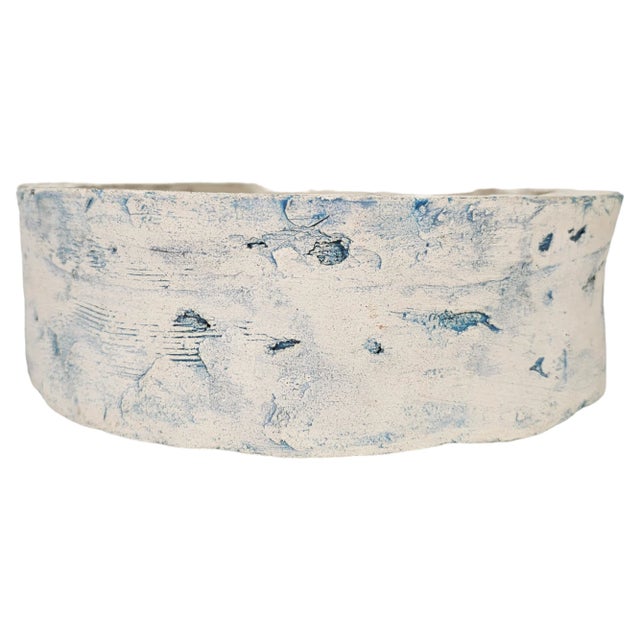 Brutalist Modern Clay Oval Sculptural Stand – Hand Made Art Pottery 20" For Sale - Image 4 of 6