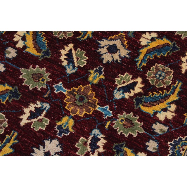 1990s Shabby Chic Ziegler 1990's Red/Blue Wool Runner Rug- 2'7'' X 9'9'' For Sale - Image 5 of 10