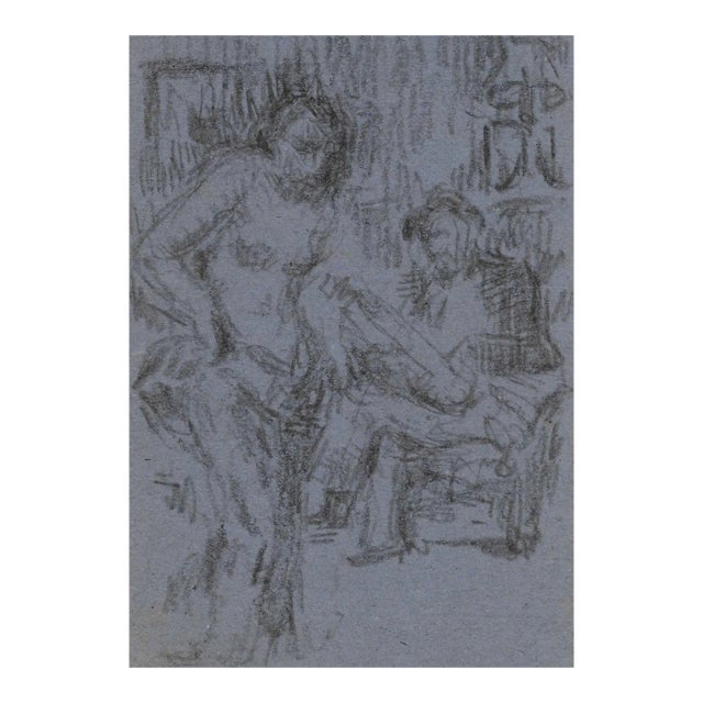 Antique Harold Hope Read Female Nude Drawing For Sale