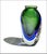 Italian Murano Italian Art Glass Three Color Sommerso Mid Century Vase For Sale - Image 3 of 7