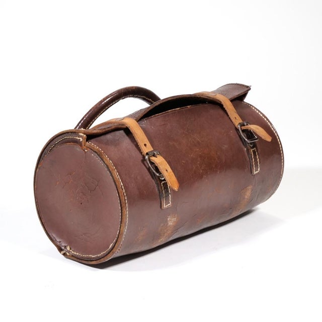 Antique Lignum Vitae Bocce Lawn Bowling Balls & Leather Carrying Case--a Pair For Sale - Image 9 of 9