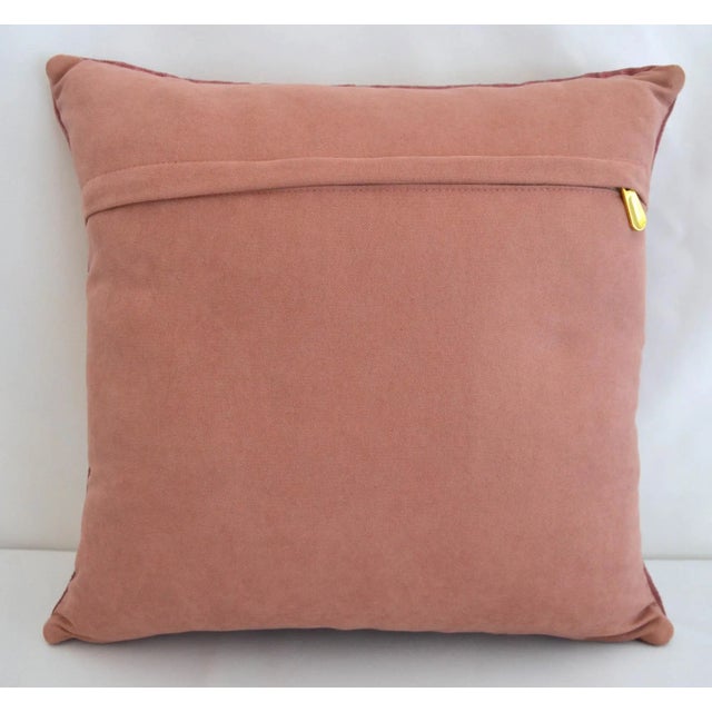 Boho Chic Hand Woven Silk Pillow Cover Sham Throw Pillow - 15″ X 15″ For Sale - Image 3 of 6