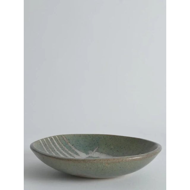 Mid-Century Modern Handmade Stoneware Bowl with Abstract Motif, 1960s For Sale - Image 12 of 18