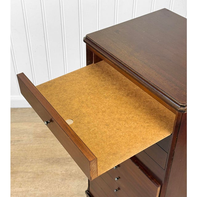 Wood Antique Traditional Mahogany 11-Drawer Sheet Music File Cabinet For Sale - Image 7 of 13