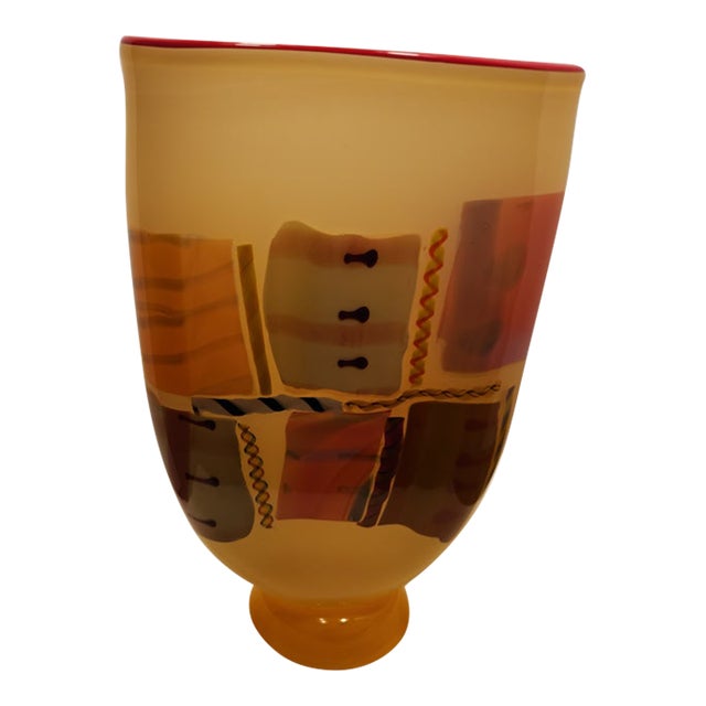 Pizzichillo & Gordon. 15.6"t×10"w 10.1 LBS "Crazy Quilt" Vase For Sale