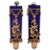Pair Antique French Cobalt Glass Gilt Bronze Cherub Putti Wall Sconces For Sale - Image 12 of 13
