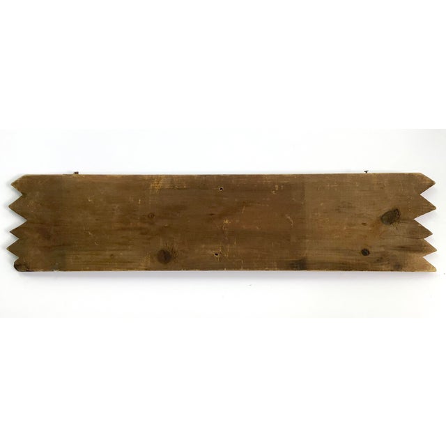 1940s Vintage Wood State Land Sign For Sale - Image 5 of 5