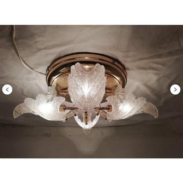 A fantastic item of mid century modern decor, created in the legendary "barovier i tosso-murano" workshops, most sought...