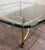 Vintage Hollywood Regency Brass Coffee Table With Beveled Glass Top For Sale - Image 4 of 13