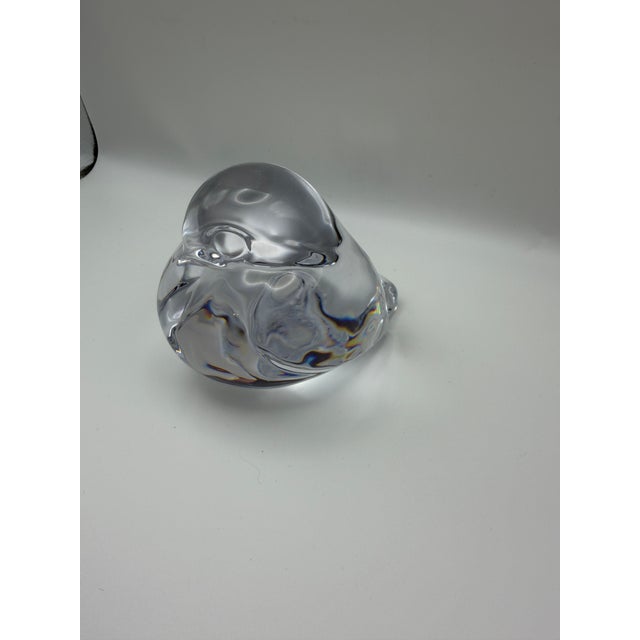 Late 20th Century Portieux France Heavy Art Glass Bird Paperweight For Sale In Washington DC - Image 6 of 11
