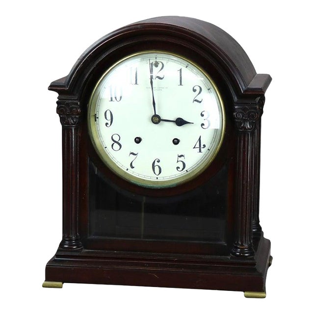 Antique Bailey, Banks and Biddle Neoclassical Mahogany Bracket Clock, Circa 1910 For Sale