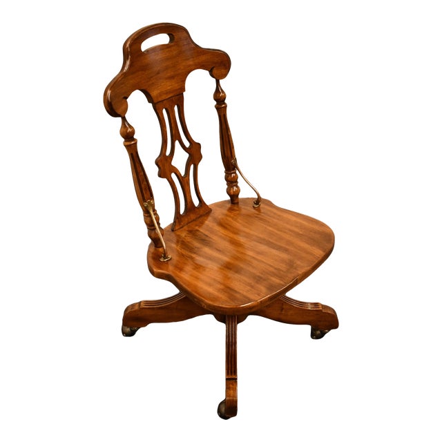 Vintage Riverside Oak Creek Rustic Country Style Oak Rolling Office