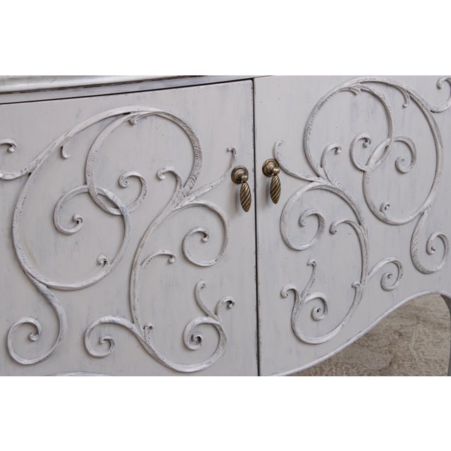 Henredon Custom Painted Finish Sideboard Cabinet For Sale - Image 14 of 18