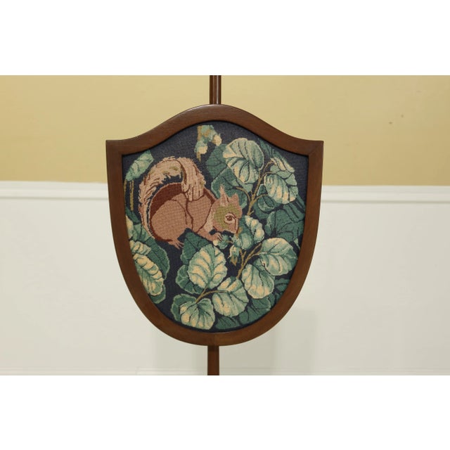 Vintage Mahogany Adjustable Candle Or Firescreen ~ Needlepoint Age: Approx: 40 Years Old Details: High Quality...