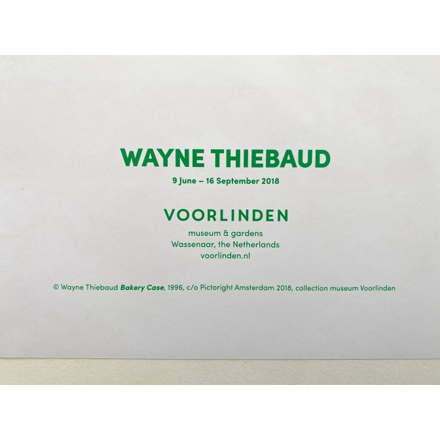 Wayne Thiebaud Pop Art Offset Lithograph Print Museum Exhibition Poster " Bakery Case " 1996 For Sale - Image 11 of 13