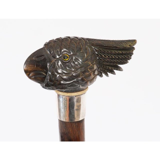 Antique Art Deco Novelty Parrot Walking Stick Cane, 1920s For Sale - Image 6 of 15