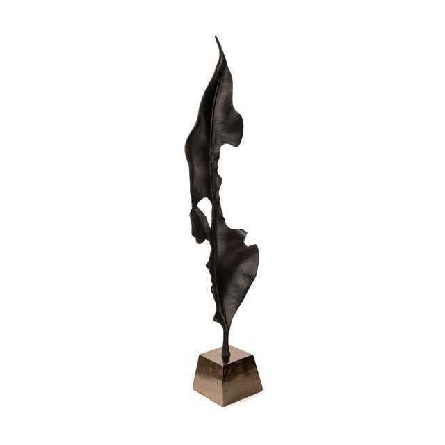 Black Elemental Leaf Sculpture - Large For Sale - Image 9 of 11