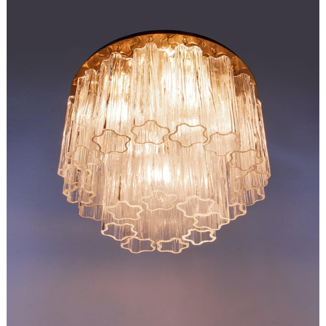 Ceiling Light with Tronchi Murano Glass & Brass by J. T. Kalmar for Kalmar, 1960s For Sale - Image 6 of 12