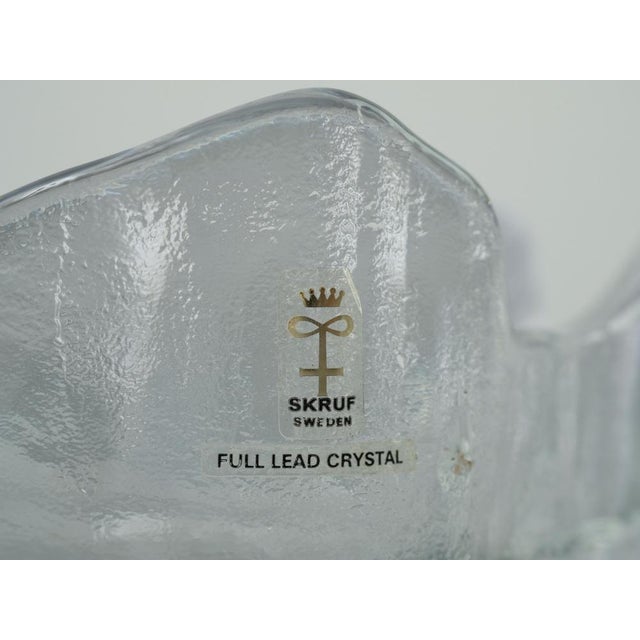 Vintage Swedish Glass Bowl from Skruf, 1960s For Sale - Image 8 of 14