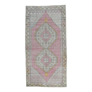 1960s Vintage Turkish Hand-Knotted Area Rug For Sale