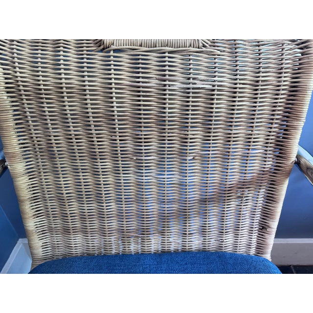 Set of 4 Attributed Chromcraft Cantilever Chairs With Wicker Backrest For Sale - Image 12 of 12