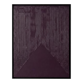 'Triangle Up' in Plum Original Painting by Victoria Holly, the Holly Collective For Sale