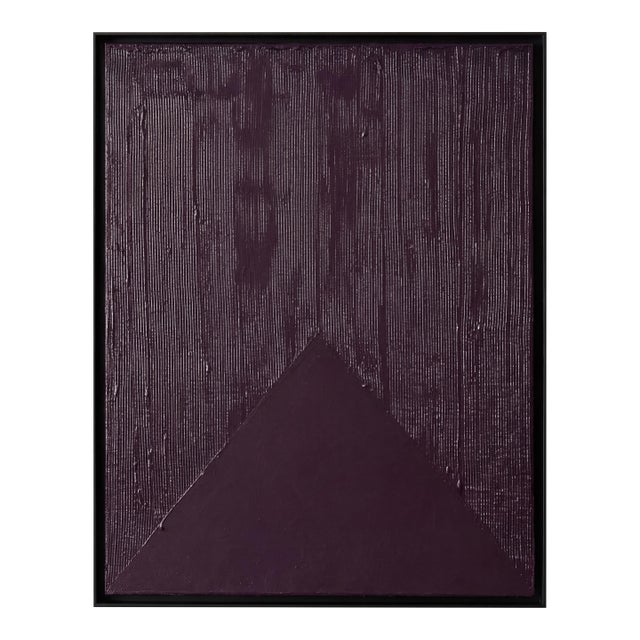 'Triangle Up' in Plum Original Painting by Victoria Holly, the Holly Collective For Sale