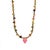Pink Heart Pendant Gold Heart Beaded Colorful Necklace For Sale In Miami - Image 6 of 10