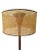 Beautiful floor lamp made of turned cherry wood and Vienna straw shade, Italian production 1950s. European Plug (up to...