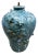 French Ceramic Lamp in Turquoise Glaze For Sale