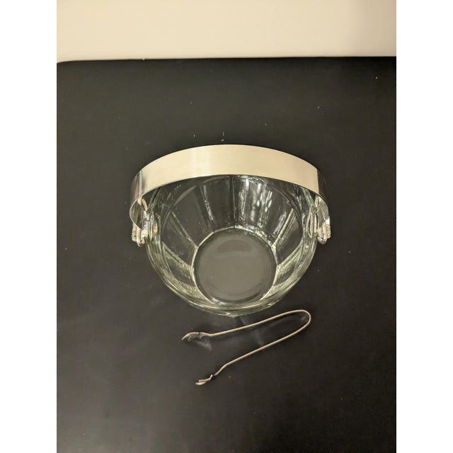 Vintage Mid-Century Clear Pressed Glass Water Pail Ice Bucket Set - 3 Pieces For Sale - Image 15 of 16
