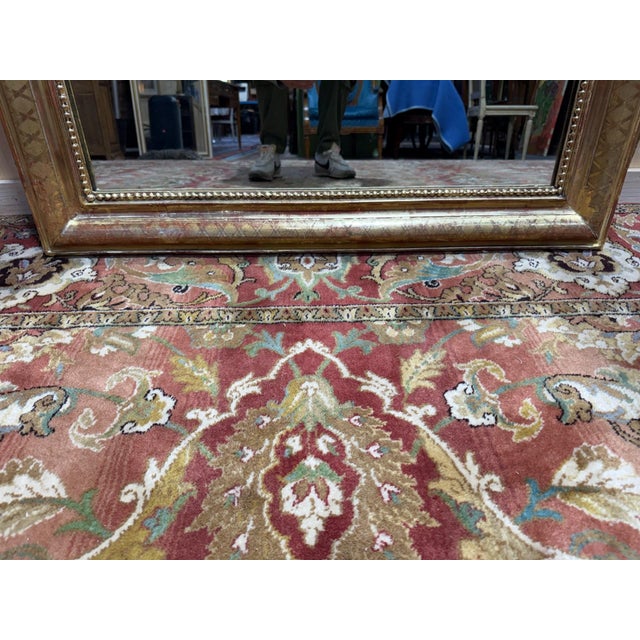 Louis Philippe Mirror in Wood Frame For Sale - Image 5 of 7