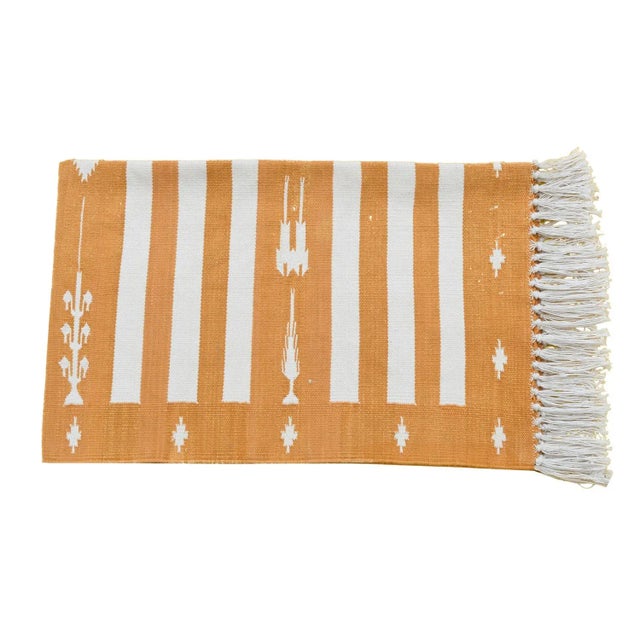 Boho Chic Reina Rug, 2.5x12, Mustard For Sale - Image 3 of 5