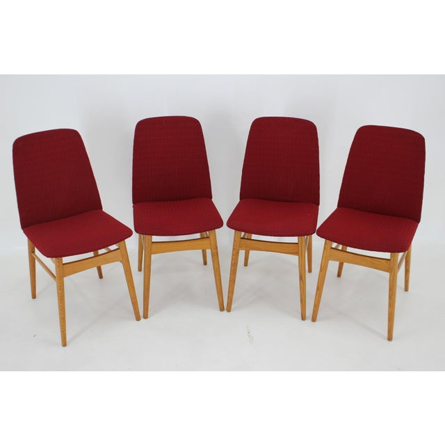 Elm Dining Chairs, Czechoslovakia, 1960s, Set of 4 For Sale - Image 3 of 15