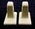 Traditional Pair of Vintage Light Yellow Ceramic Towel Bar Brackets For Sale - Image 3 of 5