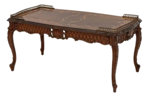 Louis XV Style Walnut and Satinwood Coffee Table