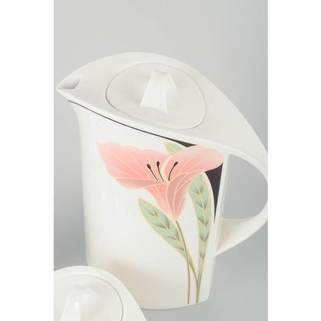 Iris Comprising Coffee Pot, Sugar Bowl and Creamer by Villeroy & Boch, 1980s, Set of 3 For Sale - Image 3 of 5