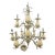 Vintage Hollywood Regency 28" 9-Light Pineapple Tole Chandelier For Sale