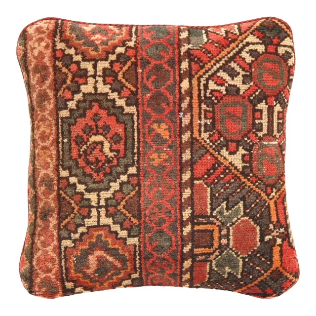 Pasargad Vintage Hand Knotted Farahan Rug Pillow For Sale