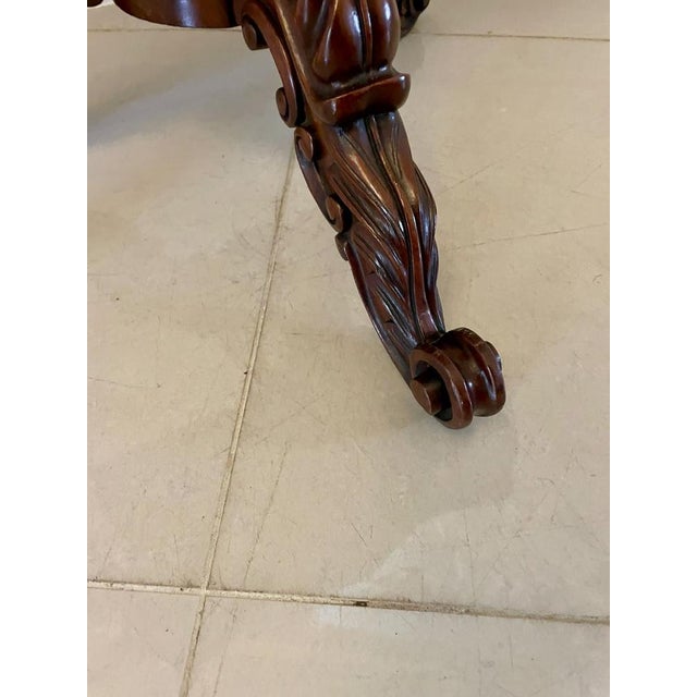 Antique Victorian Figured Mahogany Card or Console Table, 1860s For Sale - Image 13 of 16