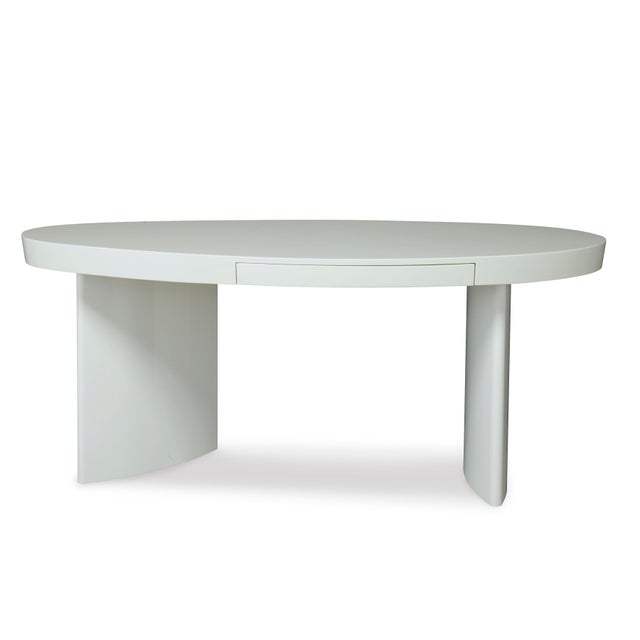 Finished in a high gloss, white lacquer with one pull out drawer Materials: Composite Materials A part of the Cadence...