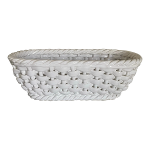 Vintage Ceramic Woven Basket