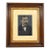 American Folk Art Hand Painted Tintype Gentleman Portrait in Walnut Frame For Sale