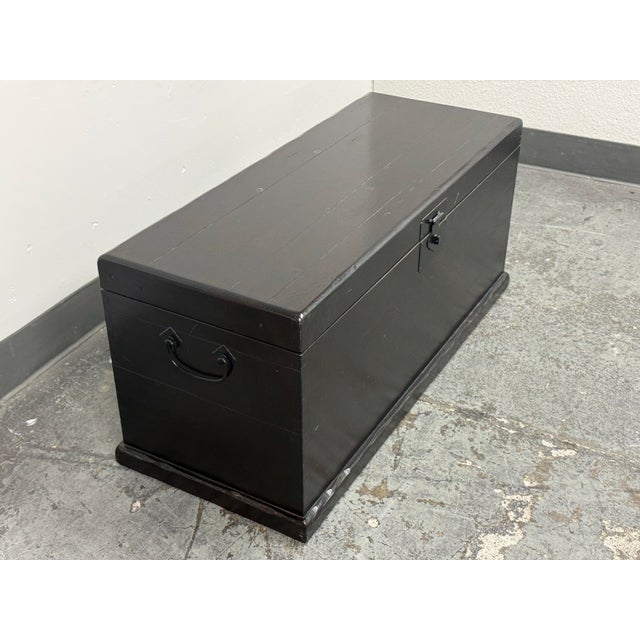 Pottery Barn Emmett Zen Brown Trunk/Coffee Table For Sale - Image 12 of 12