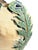 White Vintage Italian Earthenware Vase With Stylized Peacock Feather Design For Sale - Image 8 of 13