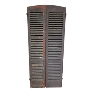 Pair of Tall 18th Century Arch Top Rustic Shutters