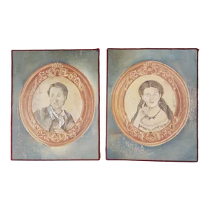 Italian Fresco Style Portraits Painting-A Set