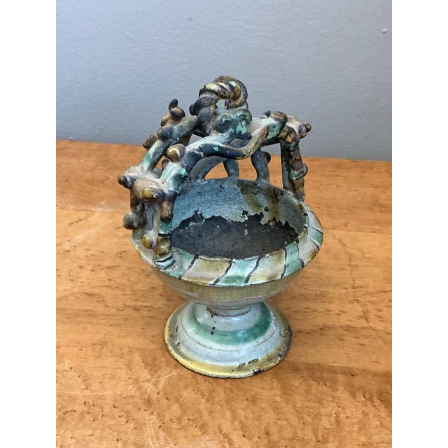 Vintage Polychrome Ceramic Crown Incensario For Sale - Image 18 of 18